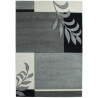 Tapis fleuris gris contemporain de salon Mira