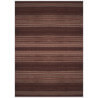 Tapis rayé marron en acrylique et polyester Leiria