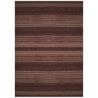 Tapis rayé marron en acrylique et polyester Leiria