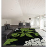 Tapis fleuris vert moderne pour intérieur Trapani