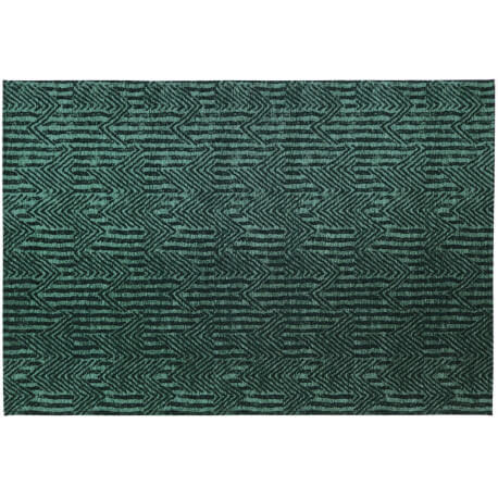 Tapis vert émeraude rectangulaire plat Etica