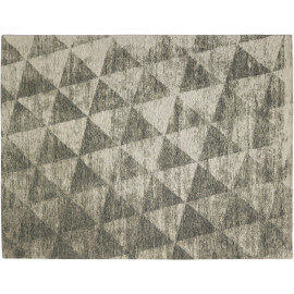 Tapis géométrique plat rectangle gris Coates