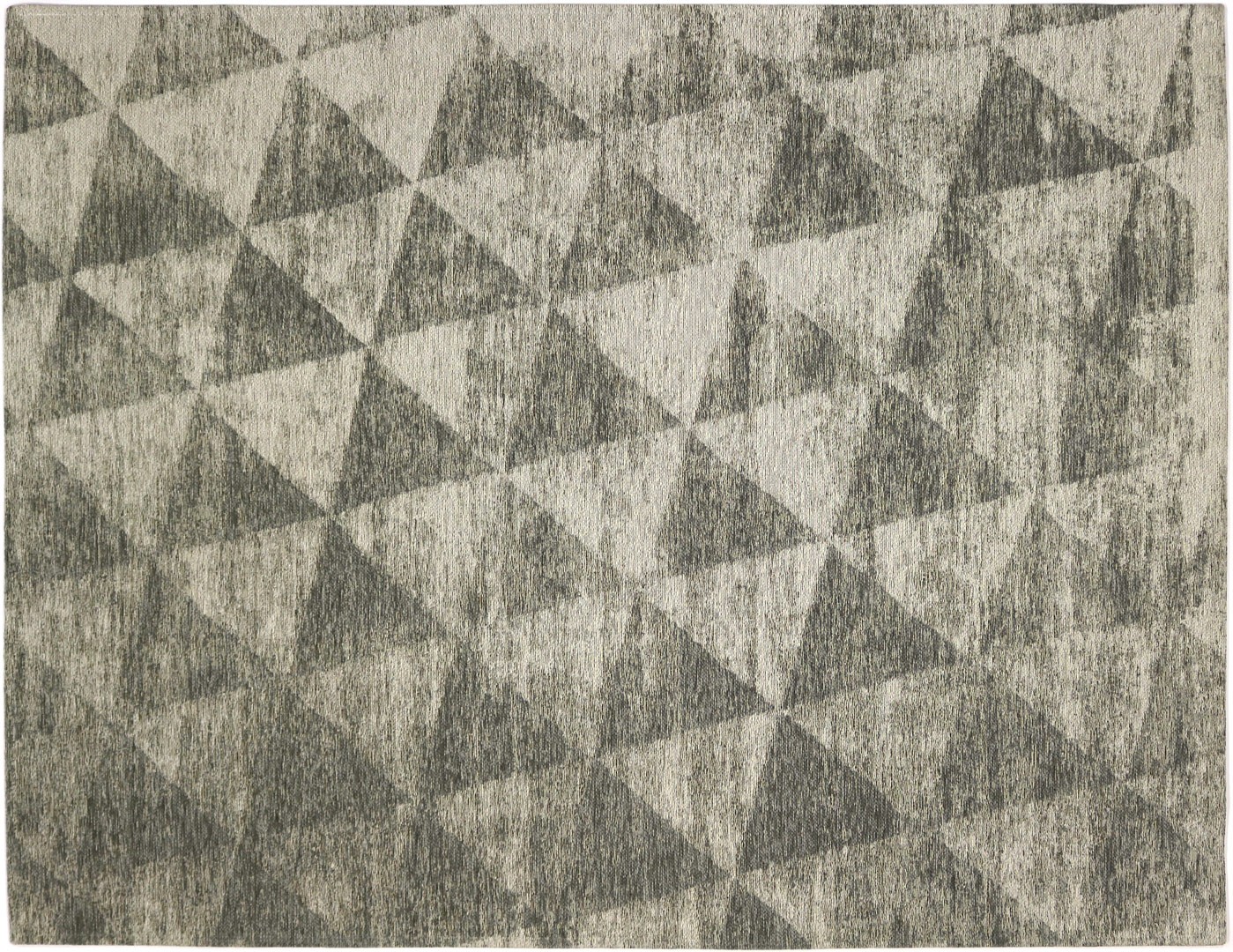 Tapis géométrique plat rectangle gris Coates