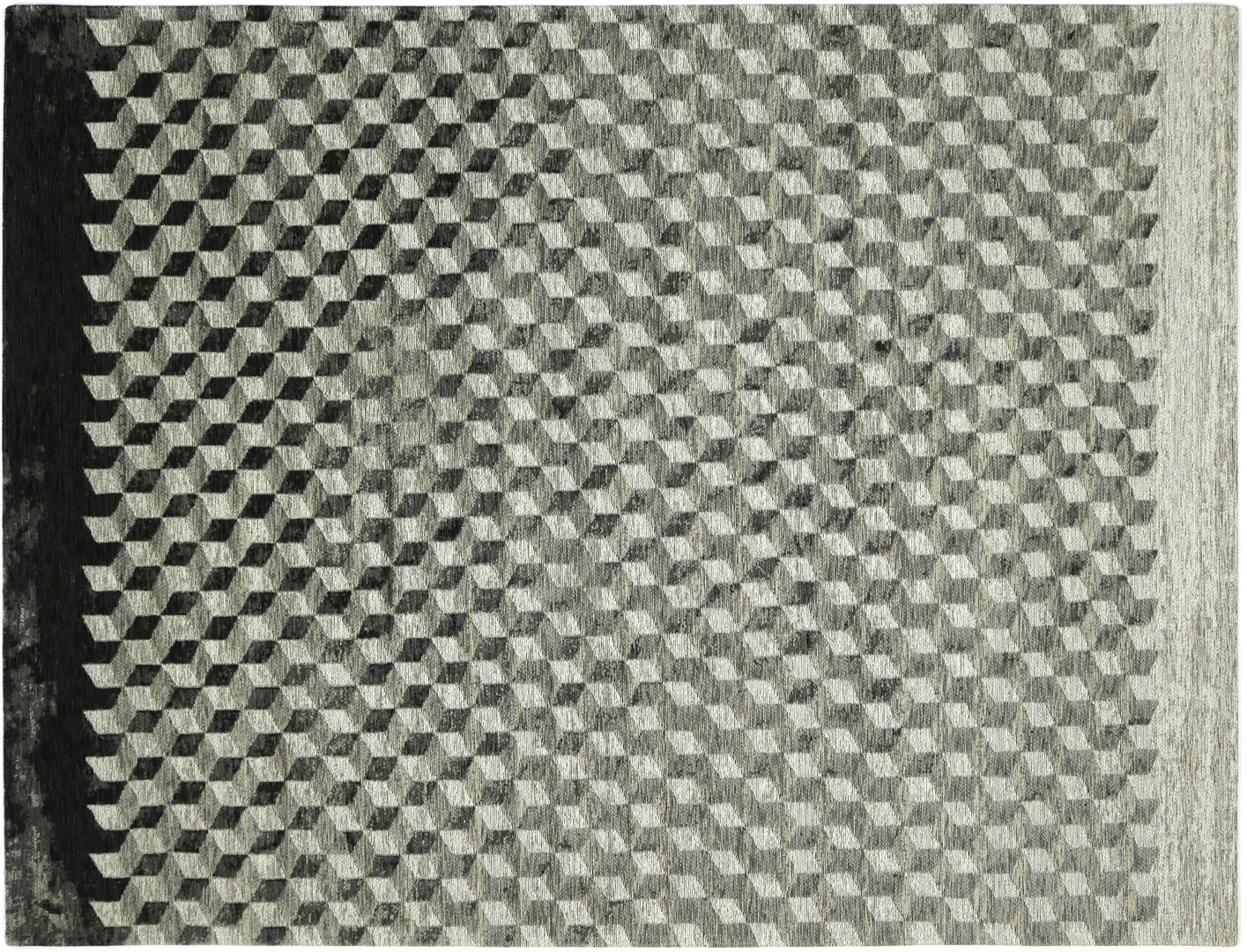 Tapis géométrique plat rectangle gris Infini