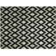 Tapis géométrique plat rectangle beige et noir Rombina