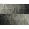 Tapis géométrique plat rectangle argenté Nika