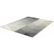 Tapis géométrique plat rectangle argenté Nika