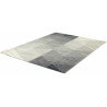 Tapis géométrique plat rectangle argenté Nika