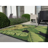 Tapis extérieur et intérieur floral vert Botanica