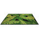 Tapis extérieur et intérieur floral vert Botanica