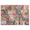 Tapis effet patchwork plat multicolore floral Moods