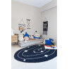 Tapis enfant noir et blanc lavable en machine Milky Way Lorena Canals