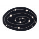 Tapis enfant noir et blanc lavable en machine Milky Way Lorena Canals