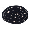 Tapis enfant noir et blanc lavable en machine Milky Way Lorena Canals