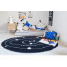 Tapis enfant noir et blanc lavable en machine Milky Way Lorena Canals