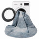 Tapis rond pour enfant lavable en machine gris et bleu Tie-Dye Lorena Canals