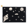 Tapis enfant lavable en machine noir et blanc Universe Lorena Canals