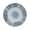 Tapis rond pour enfant lavable en machine gris et bleu Tie-Dye Lorena Canals