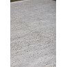 Tapis en soie de bambou et laine filée nouée main gris beige Majectic Angelo