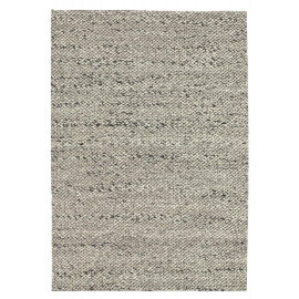 Tapis design en laine tissé main gris clair Waves Angelo