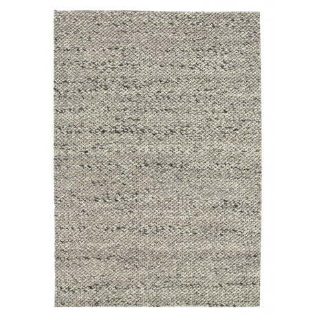 Tapis design en laine tissé main gris clair Waves Angelo