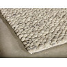 Tapis design en laine tissé main gris clair Waves Angelo