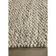 Tapis design en laine tissé main gris clair Waves Angelo