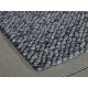 Tapis design en laine tissé main gris foncé Waves Angelo