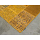 Tapis kilim en laine et coton recyclé style vintage jaune Up-Cycle Angelo
