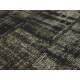 Tapis kilim en laine et coton recyclé style vintage noir Up-Cycle Angelo