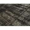 Tapis kilim en laine et coton recyclé style vintage noir Up-Cycle Angelo