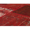 Tapis kilim en laine et coton recyclé style vintage rouge Up-Cycle Angelo