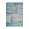 Tapis effet vintage turquoise plat salon Friso