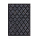 Tapis en polypropylène brillant noir baroque Melyna