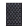 Tapis en polypropylène brillant noir baroque Melyna