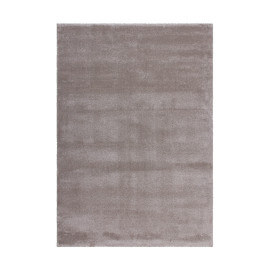 Tapis en polypropylène doux beige uni Oslo