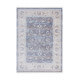 Tapis gris vintage avec franges en polyester Matthew