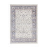 Tapis ivoire vintage avec franges en polyester Matthew