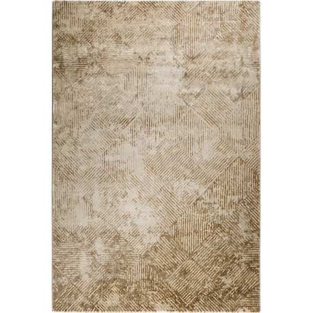 Tapis vintage beige géométrique en polyester doux Vintage Tiles