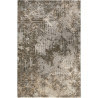 Tapis vintage gris géométrique en polyester doux Vintage Tiles