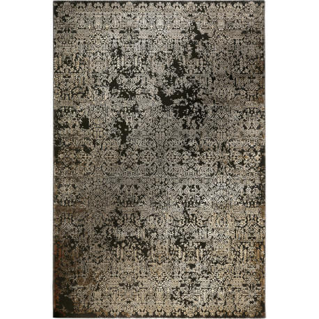 Tapis brun en polyester doux vintage Bel Etage