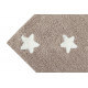 Tapis enfant beige lavable en machine Stars Lorena Canals