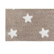 Tapis enfant beige lavable en machine Stars Lorena Canals