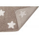 Tapis enfant beige lavable en machine Stars Lorena Canals