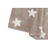 Tapis enfant beige lavable en machine Stars Lorena Canals