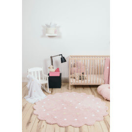 Tapis enfant rond rose Galletita Lorena Canals