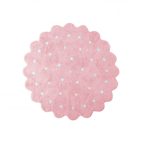 Tapis enfant rond rose Galletita Lorena Canals