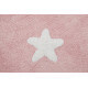 Tapis pour bébé rose lavable en machine Stars White Lorena Canals