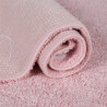 Tapis pour bébé rose lavable en machine Stars White Lorena Canals