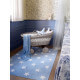 Tapis pour bébé bleu lavable en machine Stars White Lorena Canals